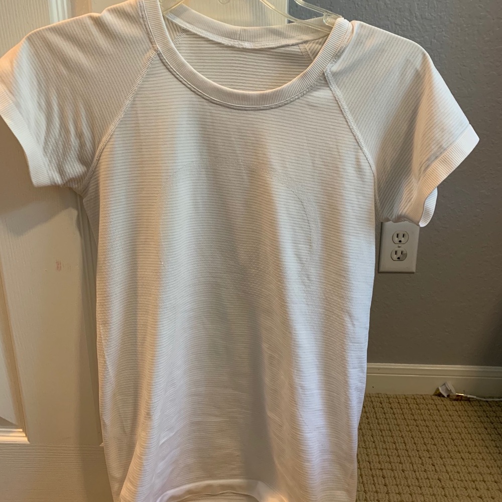 worn lululemon swiftly tech short sleeve top